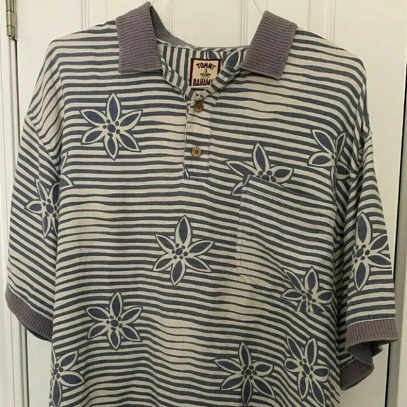 Tommy Bahama 100% Silk Mens Polo Beach Shirt - Picture 4 of 4